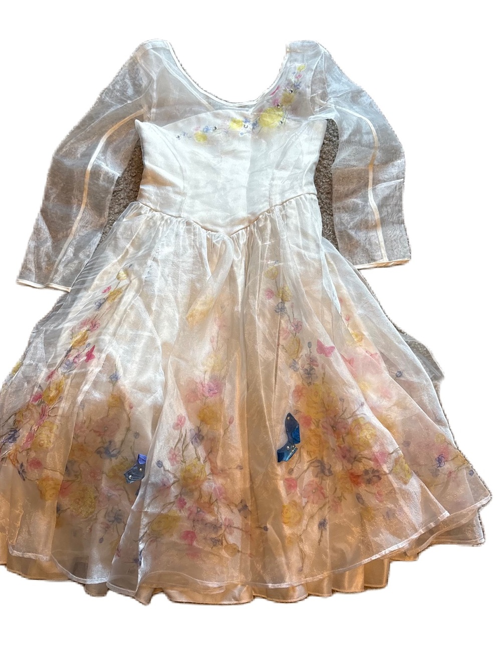Disney Cinderella Live Action Wedding Dress Sz 5/6 Costume World Halloween Land
